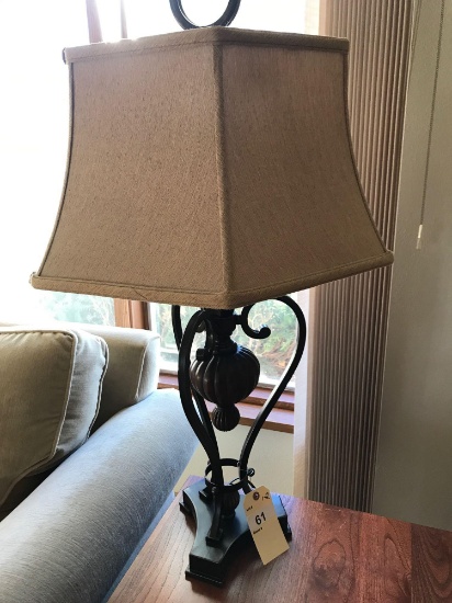 2 Table Lamps w/Shade, 37'' Tall. NO SHIPPING AVAILABLE!