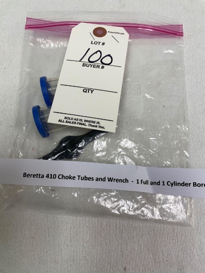 Beretta 410 choke tubes and