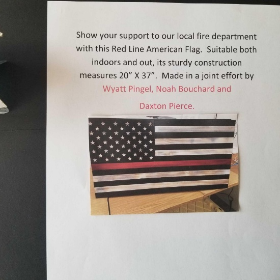 "RED LINE AMERICAN FLAG"