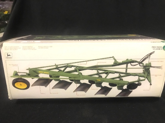 1/16 scale Ertl Precision Classics JD Model F145H 5-Bottom Moldboard Plow, NIB