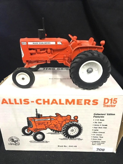 1/16 scale SpecCast 1989 Collectors Edition A-C D15 Tractor w/Box