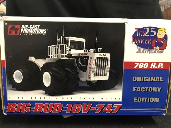 1/32 scale Die-Cast Promotions Toy Farmer Silver Anniversary Big Bud 16V-747 Tractor 760 hp Original
