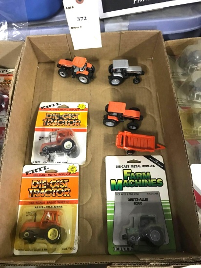 Assortment of 1/64 Scale Ertl Allis-Chalmers Tractors and Machinery