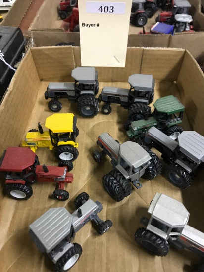 Assortment of 1/64 Scale Ertl White Tractors