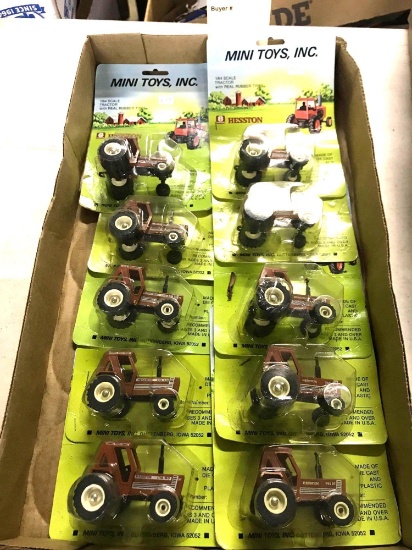 Assortment of 1/64 Scale Mini Toys, Inc. Hesston Tractors, NIB
