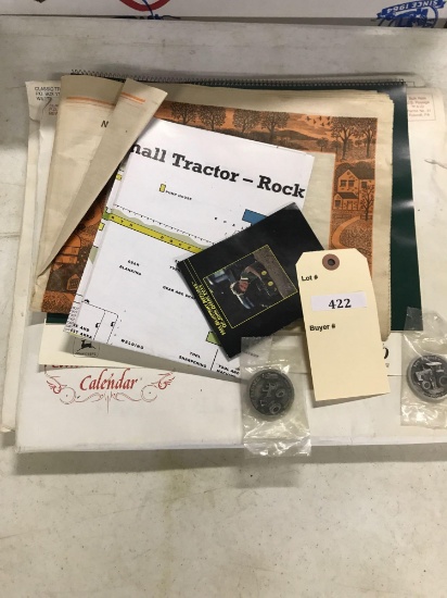 Assortment of Tractor Calendars, Toy Farmer Tokens and More