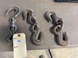 2 grab hook and 1 grab hook with slip hook log chain connectors.