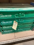 Au-ve-co 4 tray metal assortment cabinet:... hex head sheet metal screws, plastic and metal pop