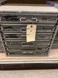 6 tray metal assortment cabinet: fender washers, hinge pins, door bushings, shims, bumper bolts,