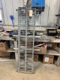 Aluminum adjustable stand, 5' long, 15'' W, 38'' H.