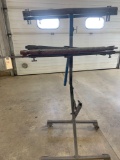 Bumper cover adjustable painting rack.