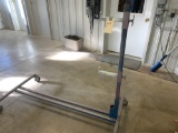Car or pickup door painting stand on casters.