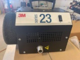 3M Series 23 Turbine model #23i- TSF, CJ 966 spray gun, two boxes full of disposable paint cups and