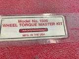 Professional Model #1500 metric wheel torque master kit, and wheel torque master chart. SHIPPING