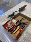 Filter wrench, heavy duty wire crimper,...radiator hose clamp crimper, wire stripper/cutters and wir