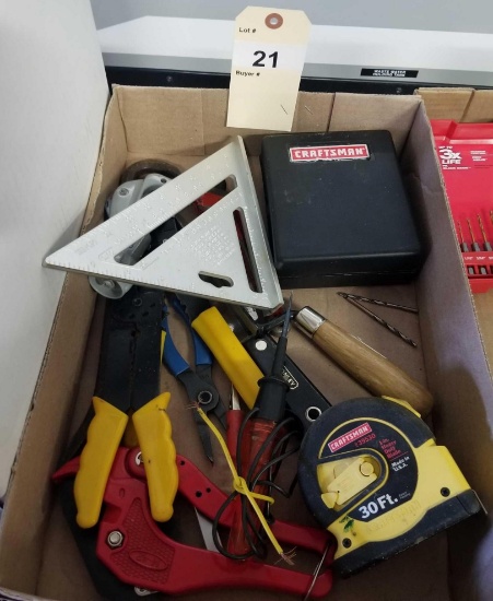 Ridgid Pipe Cutter, Craftsman Drill Bit, 34' Tape and More