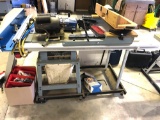 Delta 10'' Contractor's Saw On Stand, Wheel Cart and Lots of Rockler and other Accessories. NO