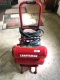 Craftsman 125psi, 1 hp, 4 gal, Portable Air Compressor on Wheels. NO SHIPPING AVAILABLE ON THIS LOT!