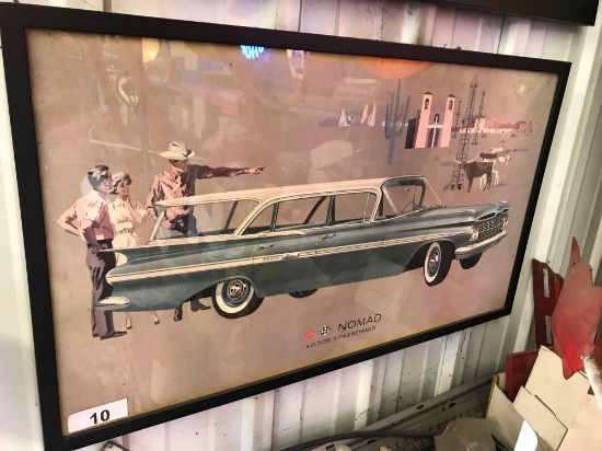 1959 Chevy Nomad 4dr 6 Passenger Poster from Quad Cities Dealership, 34''x 19''