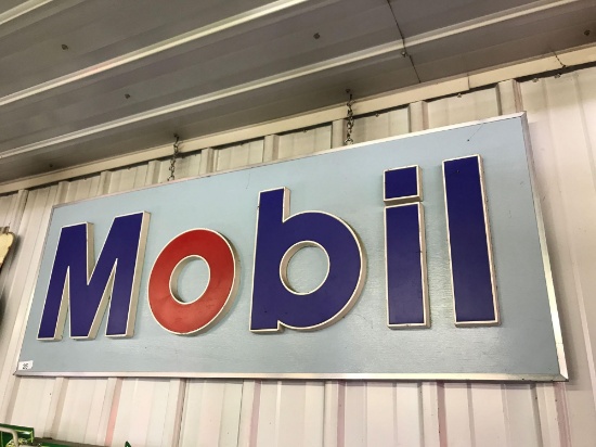 Wooden Mobil Sign, 62''Lx2'T. NO SHIPPING AVAILABLE!