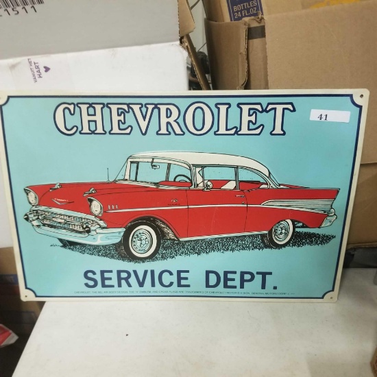 Chevrolet Tin Sign, 18''x12''