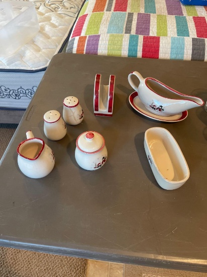 Christmas glasses and dishes