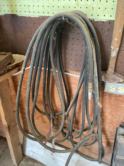 5/16's rubber air hose, hammer and small sledgehammer.
