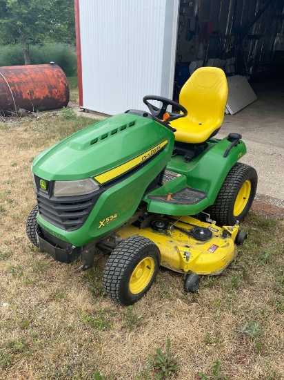 2015 John Deere X534 multi-terrain 4 wheel steer riding lawn mower, 306.7 hrs, 54'' deck. Nice!