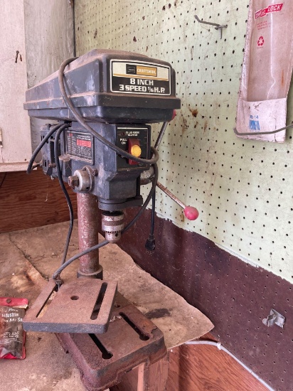 Sears craftsman 8'' 3 speed 1/6 H. P. Bench top drill press