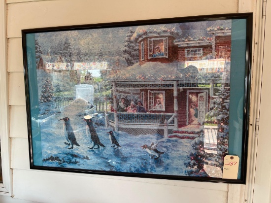 Framed penguin puzzle