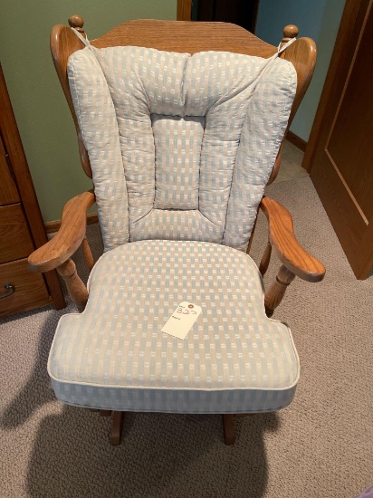 Oak glider rocker