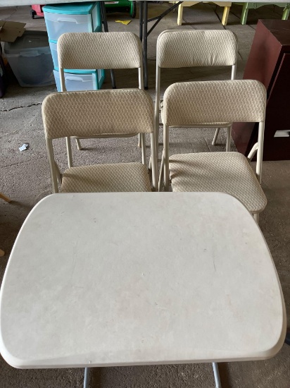 Cosco...tables and 4 folding chairs