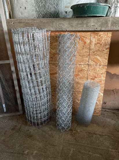 nNumerous wire bundles, wire screen