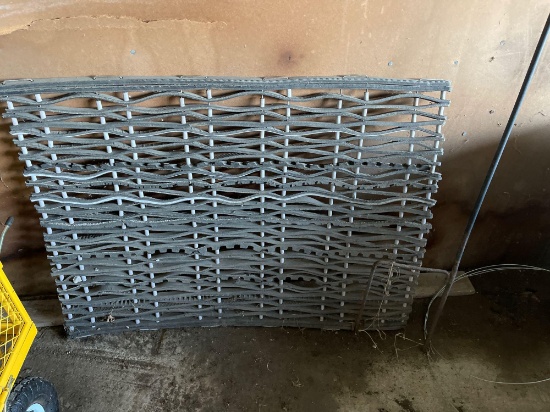 Rubber outdoor mat, metal plant hook, gate