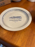 Farmers Savings Bank Crock Pie Plate and Pitcher.... Shipping