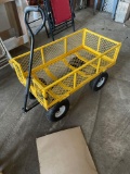 Yard works steel for wheel Paul yard cart 34 inches L 18.5 inches W9 inches D