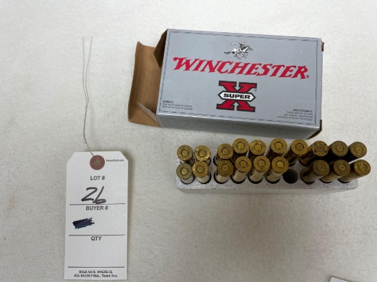 Approx. 13 loaded and 6 empty, 270 Win, 150 grain power-point Winchester Suoer X... ammo