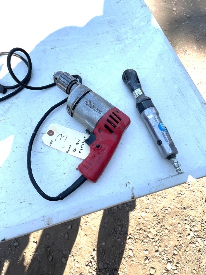 Milwaukee 3/8'' electric drill, and Cambell Hausfeld air ratchet.... Shipping