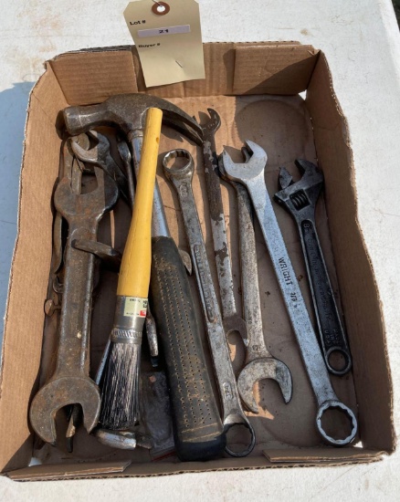 HAMMER, CRESCENT WRENCH, and OPEN END WRENCHES