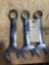 3ct Snap-On SAE Combination Wrench Set 1 1/4'' - 1 3/8''