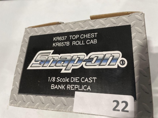 Snap-On...1/8th Scale Die Cast Roll Cabinet Bank Replica, NIB