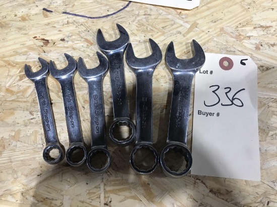 6ct Snap-On SAE Combination Wrenches 7/16'' - 3/4''