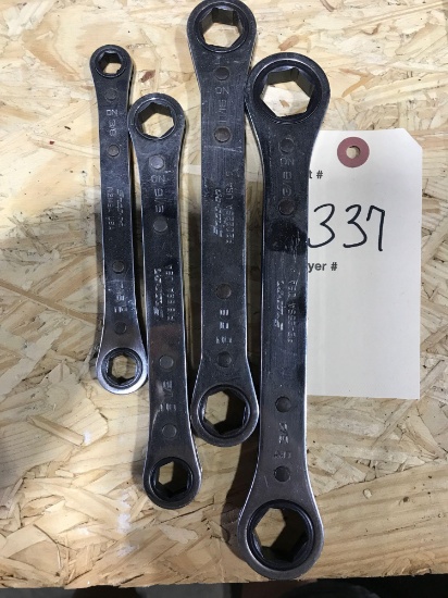 4 ct Snap-On SAE Ratchet Wrenches 3/8'' - 3/4''