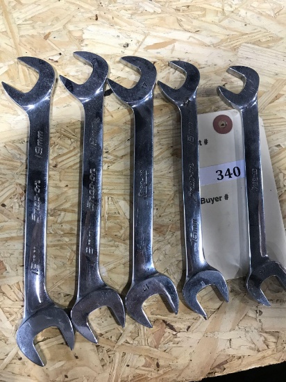 5ct Snap-On Metric Open End Wrenches 15mm-19mm