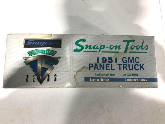 Snap-On 1/25 scale 1951 GMC Panel Truck Bank, NIB
