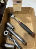 Snap-On...3/8'' Ratchet and Various Sockets