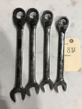 4 ct Blue-Point SAE Gear Wrenches 13/16'' - 1''