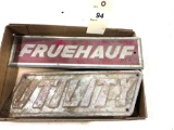 Tin Fruehauff...16.5'' x 4.5'' and Tin Utility 16'' x 5'' Emblems