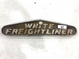 Metal White Freightliner...Emblem 22'' x 5''