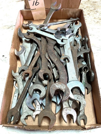 Box full of open... end wrenches.